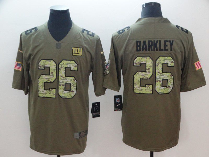 Men New York Giants #26 Barkley Olive Camo Carson Nike Salute to Service Player NFL Jerseys->green bay packers->NFL Jersey